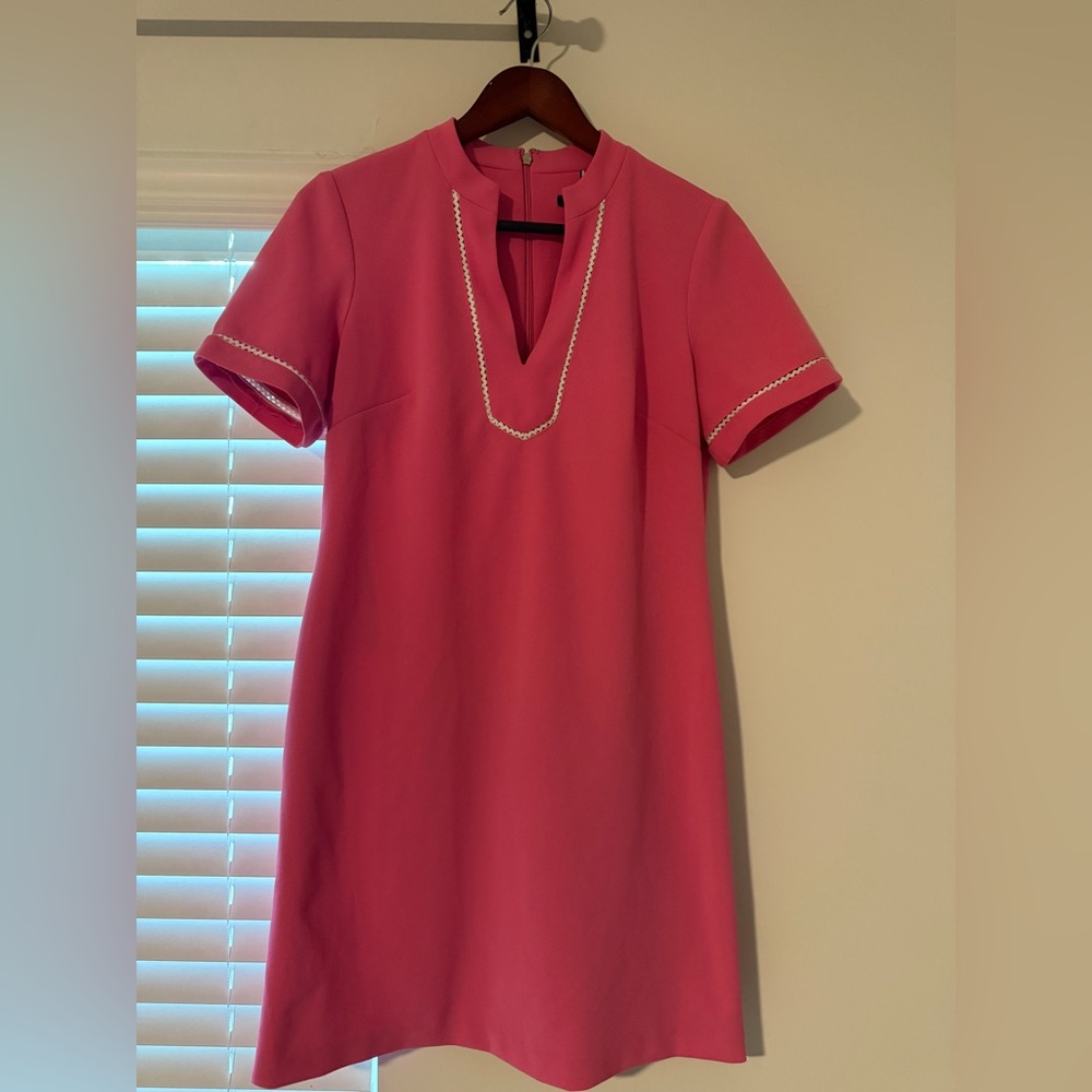 Tommy Hilfiger Pink Mini Dress with White Trim